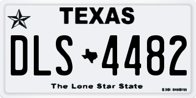 TX license plate DLS4482