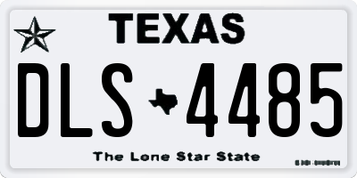 TX license plate DLS4485
