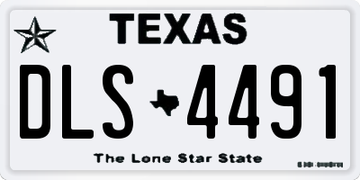 TX license plate DLS4491