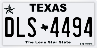 TX license plate DLS4494