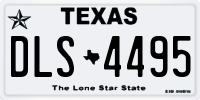 TX license plate DLS4495