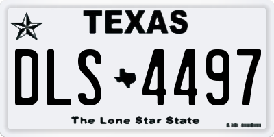 TX license plate DLS4497