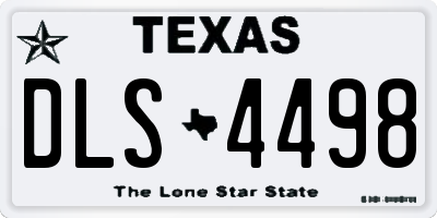 TX license plate DLS4498