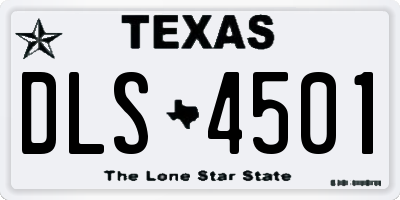 TX license plate DLS4501