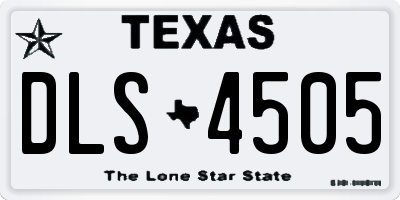TX license plate DLS4505