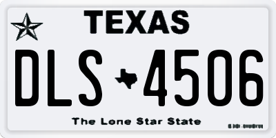 TX license plate DLS4506