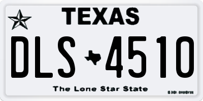 TX license plate DLS4510