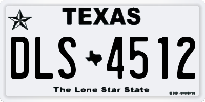 TX license plate DLS4512
