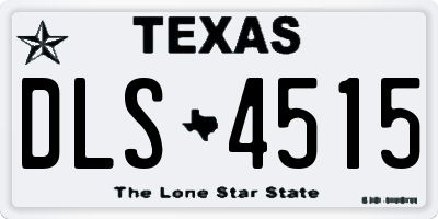 TX license plate DLS4515
