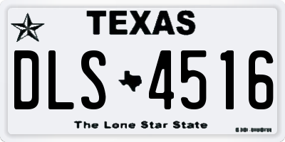 TX license plate DLS4516