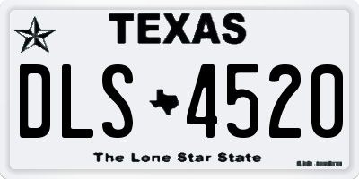 TX license plate DLS4520