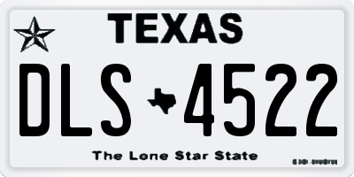TX license plate DLS4522