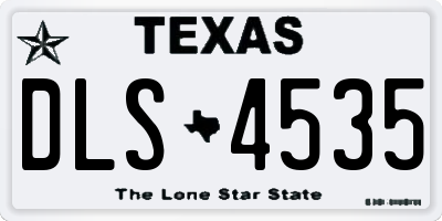 TX license plate DLS4535