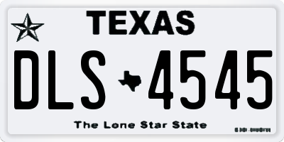 TX license plate DLS4545