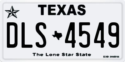 TX license plate DLS4549