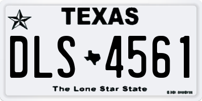 TX license plate DLS4561