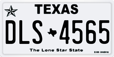 TX license plate DLS4565