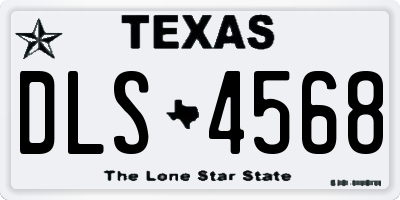 TX license plate DLS4568