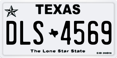 TX license plate DLS4569
