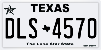 TX license plate DLS4570