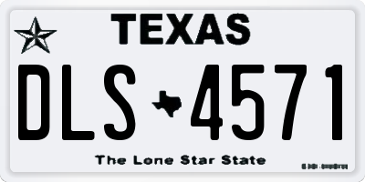 TX license plate DLS4571