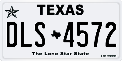 TX license plate DLS4572