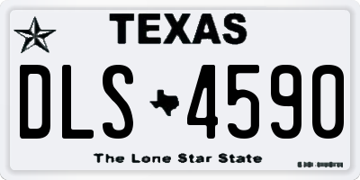TX license plate DLS4590