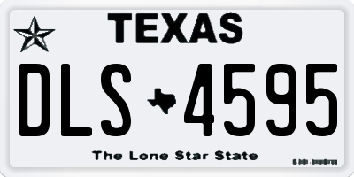 TX license plate DLS4595