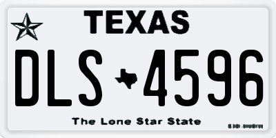 TX license plate DLS4596