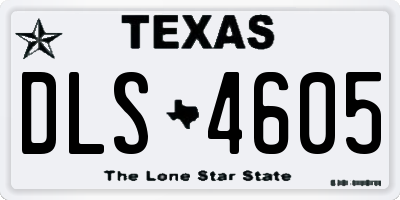 TX license plate DLS4605