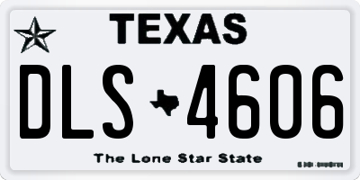 TX license plate DLS4606