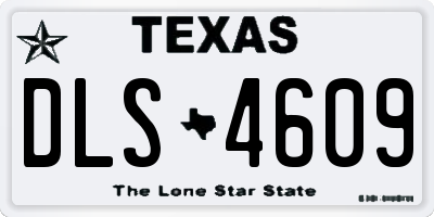 TX license plate DLS4609