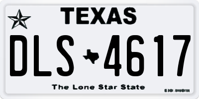 TX license plate DLS4617