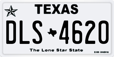 TX license plate DLS4620