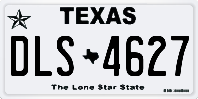TX license plate DLS4627