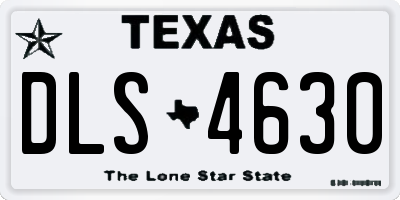 TX license plate DLS4630