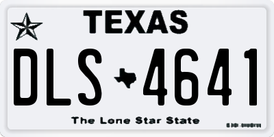 TX license plate DLS4641