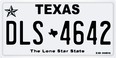 TX license plate DLS4642