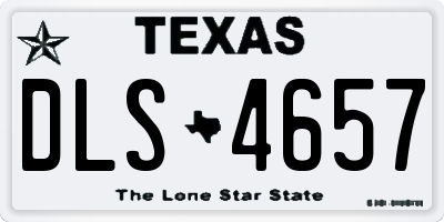 TX license plate DLS4657