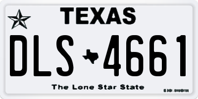 TX license plate DLS4661