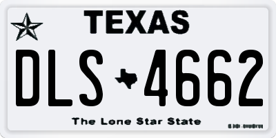 TX license plate DLS4662
