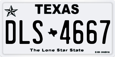 TX license plate DLS4667