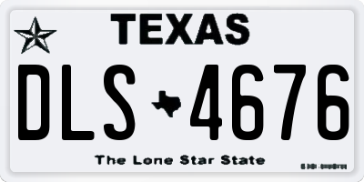 TX license plate DLS4676