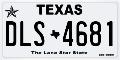 TX license plate DLS4681