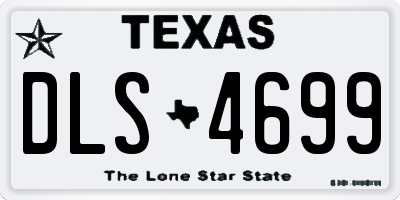 TX license plate DLS4699