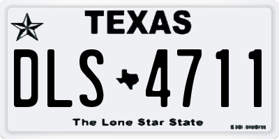 TX license plate DLS4711