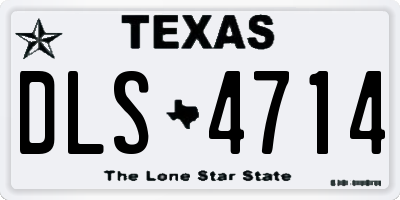 TX license plate DLS4714