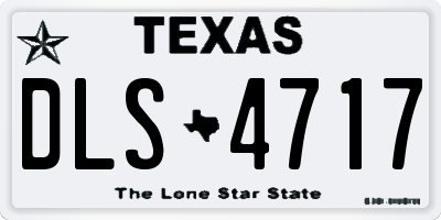 TX license plate DLS4717