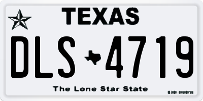 TX license plate DLS4719