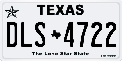 TX license plate DLS4722